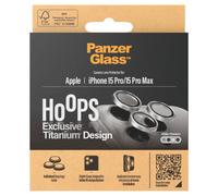 PanzerGlass PanzerGlass Protection Caméra Hoops Optic Rings iPhone 15 Pro / 15 Pro Max White Titanium Blanc