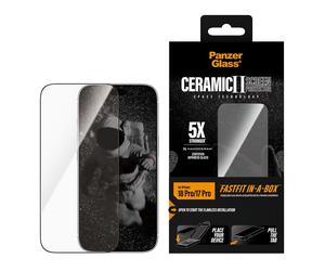 PanzerGlass PanzerGlass Protection d'écran Ceramic FastFit en boîte pour iPhone 18 Pro / 17 Pro Transparent