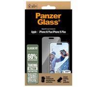 PanzerGlass PanzerGlass Protection d'écran en verre trempé Anti-bactéries iPhone 16 Plus Transparent