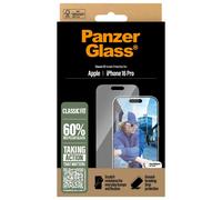 PanzerGlass PanzerGlass Protection d'écran en verre trempé Anti-bactéries iPhone 16 Pro Transparent