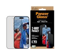 PanzerGlass PanzerGlass Protection d'écran Privacy Ultra-Wide Fit Anti-bactérienne avec applicateur iPhone Air Transparent