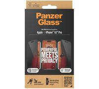 PanzerGlass Privacy - Protection d'écran pour téléphone portable - ajustement ultra-large avec EasyAligner - verre - avec filtre de confidentialité -