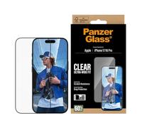PanzerGlass PanzerGlass Protection d'écran Ultra-Wide Fit Anti-bactérienne avec applicateur iPhone 17 Transparent