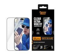 PanzerGlass Protection d'écran transparent PET silicone pour iPhone 2026 Pro et 17 Pro Ultra-Wide Fit FASTFIT IN-A-BOX 1 pièce