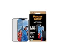 PanzerGlass Privacy - Protection d'écran pour téléphone portable - ajustement ultra-large avec EasyAligner - verre - avec filtre de confidentialité