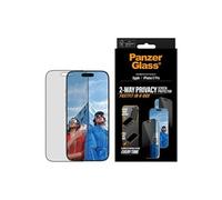 PanzerGlass Privacy - Protection d'écran pour téléphone portable - ajustement ultra-large avec FASTFIT IN-A-BOX - verre - avec filtre de