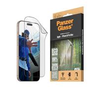 PanzerGlass Protecteur d'écran Eco MATRIX pour Apple iPhone 16 Pro Max - Plastique 100% recyclé, haute résistance aux rayures, résistant aux chocs, écologique - avec aide de montage