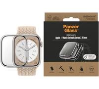 PanzerGlass™ Protecteur d'Écran pour Apple Watch 8/7 45mm - Étui de Protection Contre Rayures et Impacts avec Cadre en Plastique et Verre Trempé, Transparent