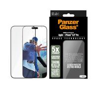 PanzerGlass - Protection d'écran pour téléphone portable - coupe ultra-large - verre - couleur de cadre noir - pour Apple iPhone 16 Pro Max