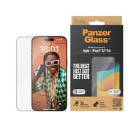 PanzerGlass Protection d'écran iPhone 15 Pro Max | Ultra-Wide Fit avec EasyAligner