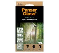 PanzerGlass Protection d'écran Matrix Recycled Ultra-Wide Fit Anti-bactérienne avec applicateur iPhone 16 Pro Max