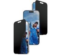PanzerGlass - Protection d'écran pour téléphone portable - ajustement ultra-large avec FASTFIT IN-A-BOX - verre - avec filtre de confidentialité - à double sens - couleur de cadre noir - pour Apple iP