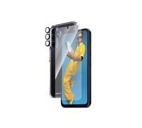 PanzerGlass Protection Écran 3-en-1 pour Samsung Galaxy A14/A15/A15 5G - Verre Trempé, PET, Silicone - Ultra-Wide Fit, EasyAligner, Résistant aux Rayures/Chocs.