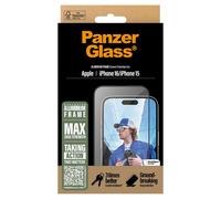 Panzerglass Protector D'écran Avec Cadre En Aluminium Ultra Wide Fit Avec Applicateur Iphone 16