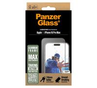 Panzerglass Protector D'écran Avec Cadre En Aluminium Ultra Wide Fit Avec Applicateur Iphone 16 Pro Max