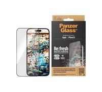 PanzerGlass Re:fresh - Protection d'écran pour téléphone portable - ajustement ultra-large avec EasyAligner - couleur de cadre noir - pour Apple