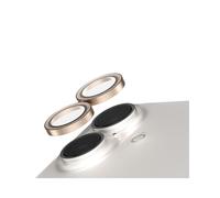 PanzerGlass SAFE. by ® Protection Lentille Caméra Or Pailleté pour iPhone 16/16 Plus - Verre Trempé & Silicone, Résistant Chocs/Rayures, Dimensions 44.7x42.5x2.2mm