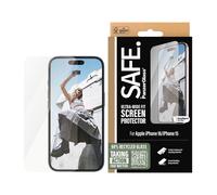 PanzerGlass SAFE Protection d'écran en verre trempé pour iPhone 16 - Respect de la coque