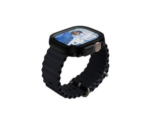 PanzerGlass SNAPPIE Protection d'écran intégrale pour Apple Watch Ultra 2024 | Couverture complète de l'écran et du cadre, protection contre les chutes, les chocs et les rayures, installation facile -