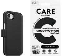 PanzerGlass Tango 2-in-1 Wallet Case Étui portefeuille Apple iPhone 16e noir résistant aux chocs CRRFTWLG29845
