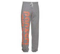 panzeri Pantalon Jogging Uni H - Gris chiné/Orange Fluo - Taille XS