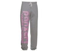 panzeri Pantalon Jogging Uni H - Gris chiné/Rose Fluo M