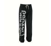 panzeri Pantalon Jogging Uni H - Noir/Blanc - Taille XL