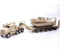 PanzerKampf US Oshkosh M1070 Camion tracteur camion désert livré avec char de combat principal M1A2 1/72 Réservoir moulé sous pression Modèle pré-construit