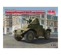 ICM 35377 1/35 Voiture blindée de l'armée Allemande P204 (f) avec Tourelle CDM, modèle en Plastique