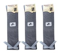 Panzy 3 paires filles nœud genou lycée uni longue longueur coton stretch avec toutes les tailles et couleurs (lot de 3 paires) (UK 9-12 (EU 27-30) pour 4-7 ans, gris)