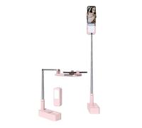 Paociuro V6 Live Bracket Beauty Fill Light Net Rouge Live Enregistrement Vidéo Court Support de Téléphone Multifonctionnel Facile à Utiliser Rose