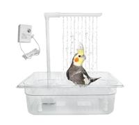 Paodduk Baignoire Oiseaux, Baignoire pour Animaux de Compagnie pour Perroquet Oiseau, Bain de Perroquet Automatique, Bain de Douche Polyvalent pour perruches pour Gris Africain, calopsitte, Conure