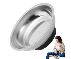 Paodduk Bol Magnétique pour Vis,Plat Magnétique - Support de pièces Plat magnétique Bol à vis en acier inoxydable | Bol d'outils de pièces magnétiques portables et polyvalents pour les stations de