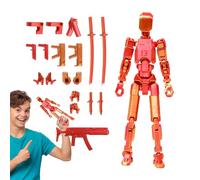 Paodduk Figurine d'action Mobile Multi-articulée, Figurine de Robot Mobile, Mannequin imprimé en, Jouets Porte-Bonheur, Robot d'activité, Mannequin d'activité Complet du Corps