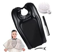 Paodduk Plateau de shampoing gonflable, bassin de lavage de cheveux gonflable - Baignoire de lavage de cheveux gonflable avec pince à cheveux, châle imperméable, peignes | Bol de shampoing portable,