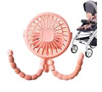 Paodduk Ventilateur de poussette portable pour voyage, ventilateur à pince - Petit ventilateur de refroidissement sur trépied flexible | ventilateur poulpe portatif rotatif à 360 ° pour