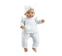 Paola Reina poupée sonia avec mécanisme - pois blanc cassé - 36 cm