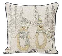 Paoletti Advent Skating PCUSH 43X43 Cream, Lin, Sahne, 45x45cm