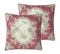 Paoletti Burford Lot de 2 Coussins rembourrés en Polyester Motif Floral 50 x 50 cm