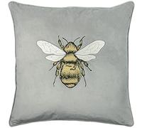 Paoletti Coussin rempli de Plumes Hortus, Polyester, Silver Grey, 50 x 50cm