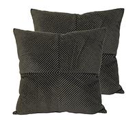 Paoletti Coussins remplis de Plumes de Pince à Double Pack, Charbon, 45 x 45cm