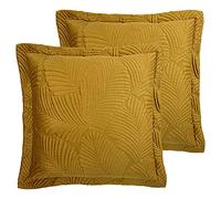 Paoletti Coussins remplis de Plumes Palmeria (Pack jumeau), Coton, Gold, 60 x 60cm