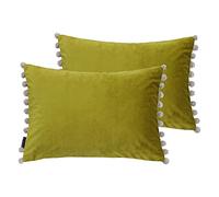 Paoletti Coussins remplis de Polyester Fiesta (Pack Twin), Polyester, Bamboo/Naturel