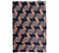 Paoletti Housse de Coussin Delano, Velours, Blush/Bleu Marine, 60 x 40 cm (Pack of 1)