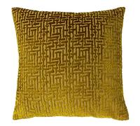 Paoletti Delphi Housse de Coussin contemporaine Jacquard Imitation Velours Doré 45 x 45 cm, Polyester, 45 x 45cm