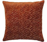 Paoletti Housse de Coussin Delphi, Velours, Rouille, 45 x 45 cm