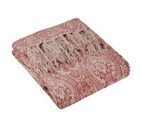 Paoletti Durelle Cottotn Tasselled Throw, Coral
