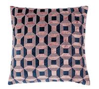 Paoletti Empire Coussin Garni Polyester, Blush/Bleu Marine., 45 x 45cm