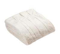 Paoletti Empress Couverture (Crème - 130x180cm) | Couverture De Canapélit Décorative Elégante Et Minimaliste En Fausse Fourrure Douce Et Lourde De Luxe