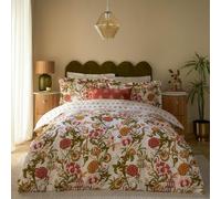 Paoletti Ensemble de Couette Florale Réversible Seventy Three Ishana - Russet - Très Grand Lit